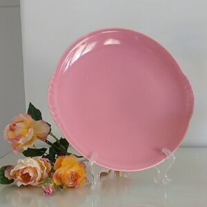 Vintage CALIENTE PASTELS SHELL CREST Pink Dinner Plate 10"